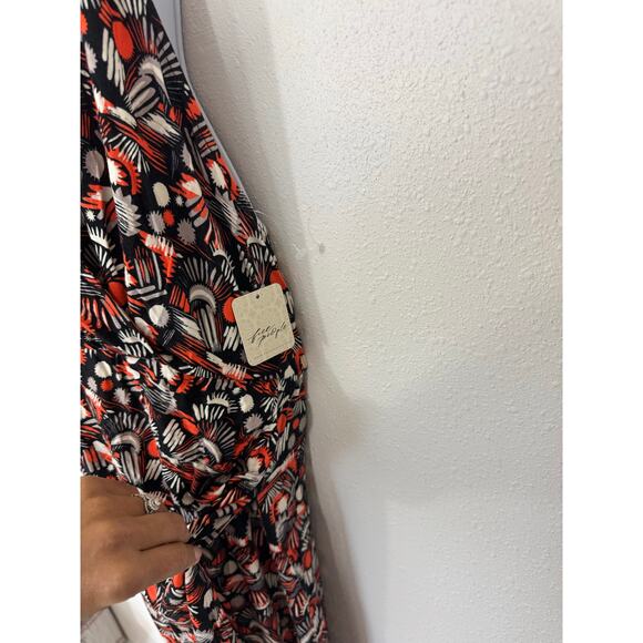 Free People Daria Halter Maxi Dress Black Combo NWT XL - Picture 5 of 11